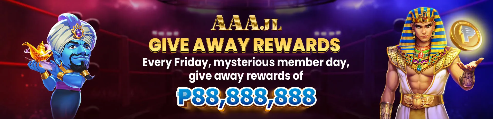 aaajl Login Main Banner showing a luxurious online casino environment with gaming elements